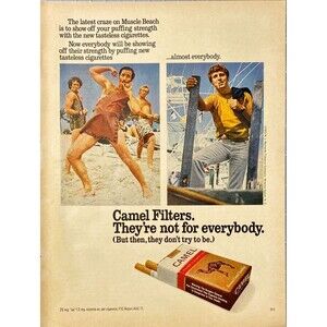 Camel Cigarette "Camel Filters: They're Not for Everyone" Playboy Vtg Print Ad